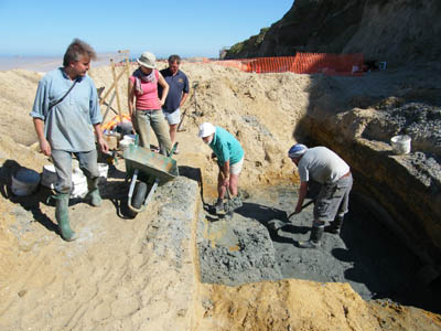 Excavation trench at Happisburgh