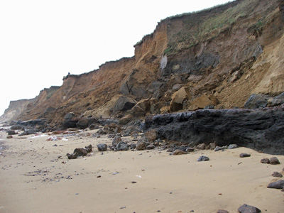 Cliffs after a storm at West Runton