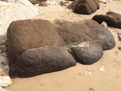 Boulders on the beach at Hunstanton (VS)